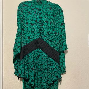 Vintage 1980s Clapper Style Dress by Ted Lapidus